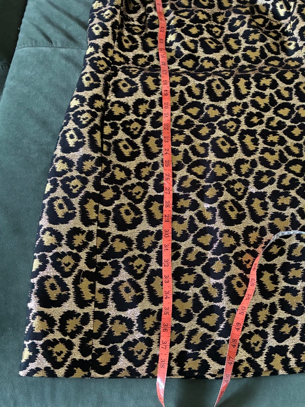 Boden Gold Metallic Leopard Jacquard Shift Dress L XL 14 - Picture 12 of 15